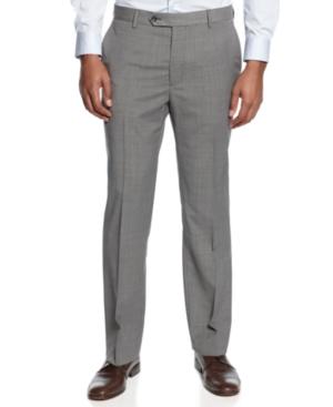 Nautica Dress Pants, Grey Check Flat Front