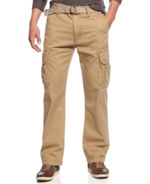 Unionbay Men's Survivor Belted Cargo Pants