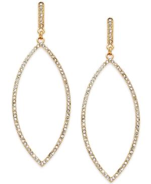 Inc International Concepts Gold-tone Pave Leaf Drop Earrings, Only At Macy's