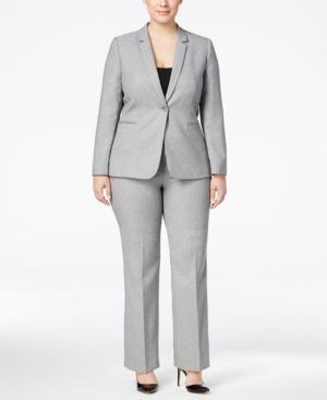 Tahari Asl Plus Size Twill Pantsuit