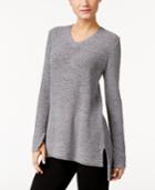 Style & Co V-neck High-low Sweater, Only At Macy's
