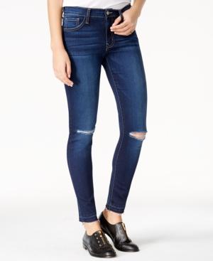 Flying Monkey Ripped Blue Wash Skinny Jeans