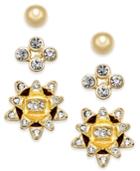 Gold-tone 3-pc. Bow Stud Earring