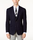 Kenneth Cole Reaction Men's Slim-fit Navy Dot-pattern Sport Coat