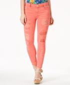 Guess Ripped Lace-patch Skinny Jeans