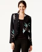 Vince Camuto Floral-print Open-front Jacket