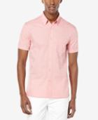 Perry Ellis Men's Yarn-dye Stripe Short-sleeve Shirt