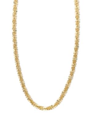 14k Gold Necklace, 24 Faceted Chain