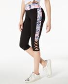 Material Girl Active Juniors' Cage Cropped Leggings, Created For Macy's