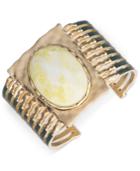 Lonna & Lilly Gold-tone Large Stone Cuff Bracelet