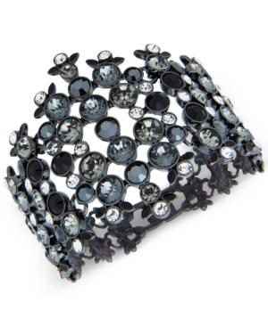 Givenchy Clear & Colored Stone Wide Flex Bracelet