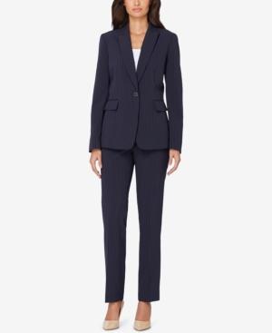 Tahari Asl Petite Pinstriped Pantsuit