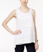 Style & Co. Sleeveless Patchwork Top, Only At Macy's