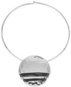 Robert Lee Morris Soho Two-tone Hammered Disc Wire Statement Necklace