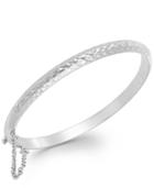 Giani Bernini Diamond-cut Bangle Bracelet In Sterling Silver