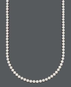 "belle De Mer Pearl Necklace, 22"" 14k Gold A Cultured Freshwater Pearl Strand (6-7mm)"