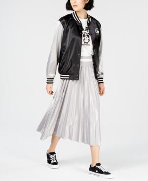 Nicopanda Satin Graphic Varsity Jacket, Created For Macy's