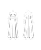 Fame And Partners Strapless Maxi Dress With Front Slit