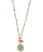 Lonna & Lilly Gold-tone Green Stone Beaded Long Length Necklace