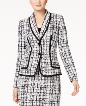 Kasper Plaid Jacquard Jacket