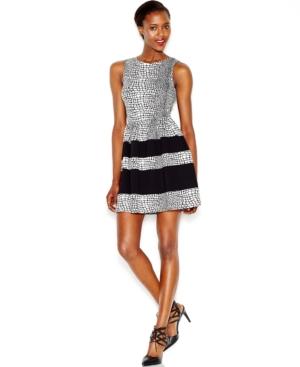 Bar Iii Striped Snake-print Dress