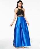 Teeze Me Juniors' Embellished Illusion Fit & Flare Gown, A Macy's Exclusive Style