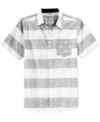 Univibe Men's Ashflag Americana-print Short-sleeve Shirt
