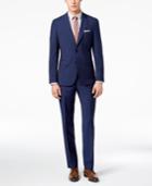 Hugo Boss Men's Slim-fit Navy/light Blue Plaid Suit