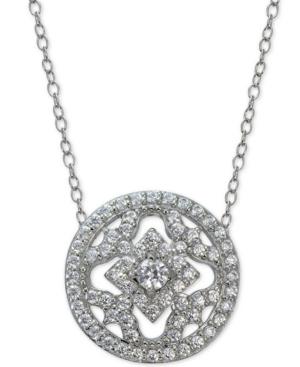 Giani Bernini Cubic Zirconia Round Pendant Necklace In Sterling Silver, Only At Macy's