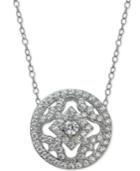 Giani Bernini Cubic Zirconia Round Pendant Necklace In Sterling Silver, Only At Macy's