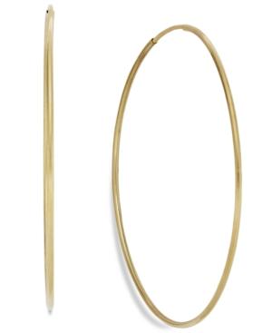 Endless Hoop Earrings In 10k Gold, 45mm