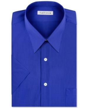 Van Heusen Poplin Solid Short-sleeve Dress Shirt