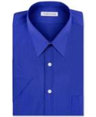 Van Heusen Poplin Solid Short-sleeve Dress Shirt