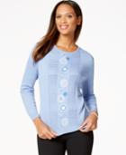 Alfred Dunner Long-sleeve Embellished Sweater