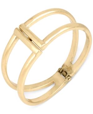 Kenneth Cole New York Gold-tone Openwork Hinged Bangle Bracelet