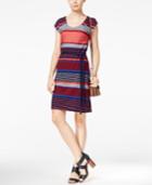 Tommy Hilfiger Jude Mixed-stripe Tie Dress, Only At Macy's