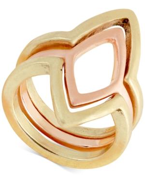 Lucky Brand Two-tone Geometric Triple-row Ring