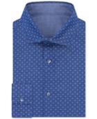 Calvin Klein X Men's Extra-slim Fit Reversible Chambray Stretch Dress Shirt