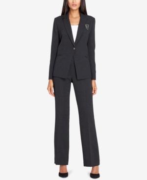 Tahari Asl Embellished One-button Pantsuit