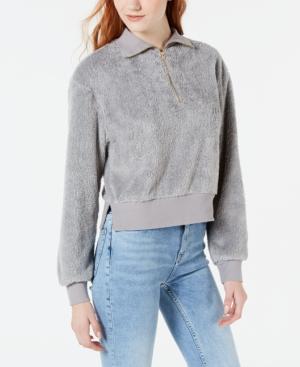 Material Girl Juniors' Plush Half-zip Pullover, Created For Macy's