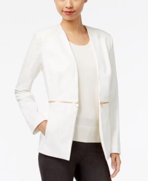 Grace Elements Lace Zip-detail Blazer