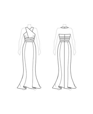 Fame And Partners Phillipa 2-pc. Halter Fitted Mermaid Dress