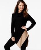 Alfani Cowl-neck Asymmetrical-hem Sweater, Only At Macy's