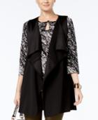 Ny Collection Open Front Drape Vest