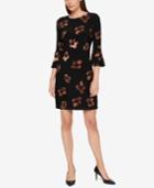 Tommy Hilfiger Floral-print Bell-sleeve Dress