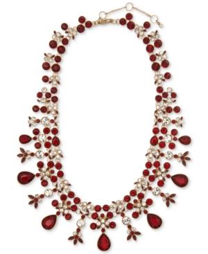 Givenchy Clear & Colored Stone Statement Necklace