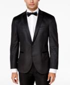 Kenneth Cole Reaction Men's Slim-fit Charcoal Velvet Dinner Jacket