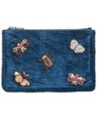 Steve Madden Beetle Velvet Small Pouch