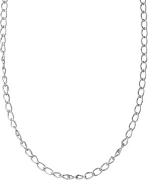 American West Textured Link Chain In Sterling Silver