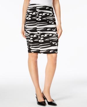 Alfani Knit Jacquard Pencil Skirt, Created For Macy's